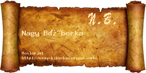 Nagy Bíborka névjegykártya